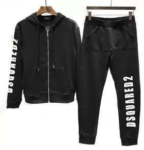 survetement sport dsquared jogging veste pantalon side logo black